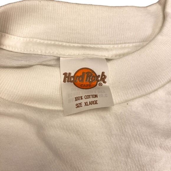 Hard Rock Cafe London Shirt Mens XL White 100% Cotton Short Sleeve Crew Neck Tee - Picture 6 of 10